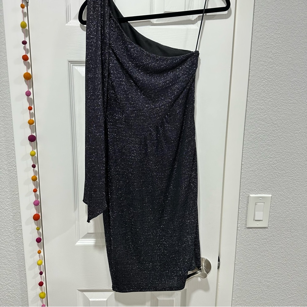 One Shoulder Sparkly Cocktail Dress